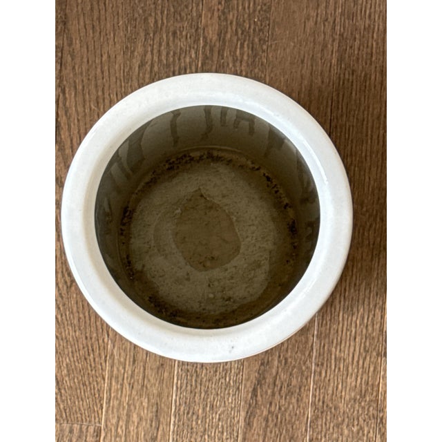 Vintage Hand Painted Blue and White Umbrella Stand For Sale In Washington DC - Image 6 of 8