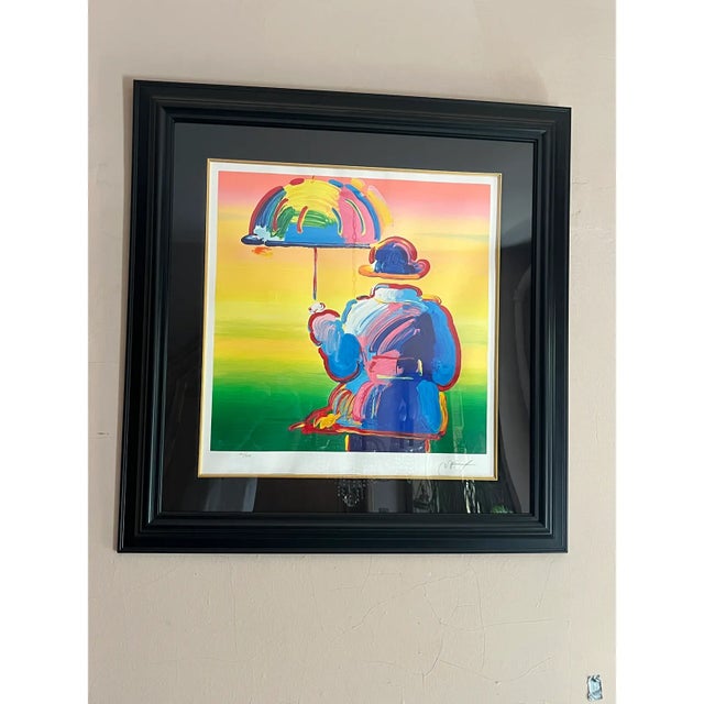 Peter Max, "Umbrella Man" Signed Serigraph on Wove Paper For Sale In New York - Image 6 of 10