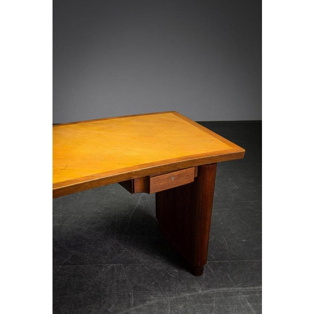 Mid 20th Century French Art Deco Wooden Desk, 1940s For Sale - Image 5 of 18