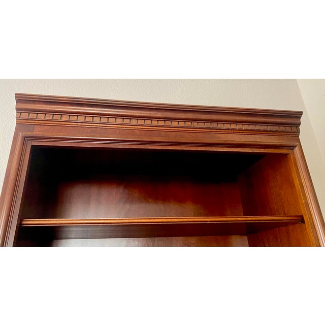 Brown Vintage Pennsylvania House Tall Solid Cherry Open Bookcase Etageres Display Case. For Sale - Image 8 of 13