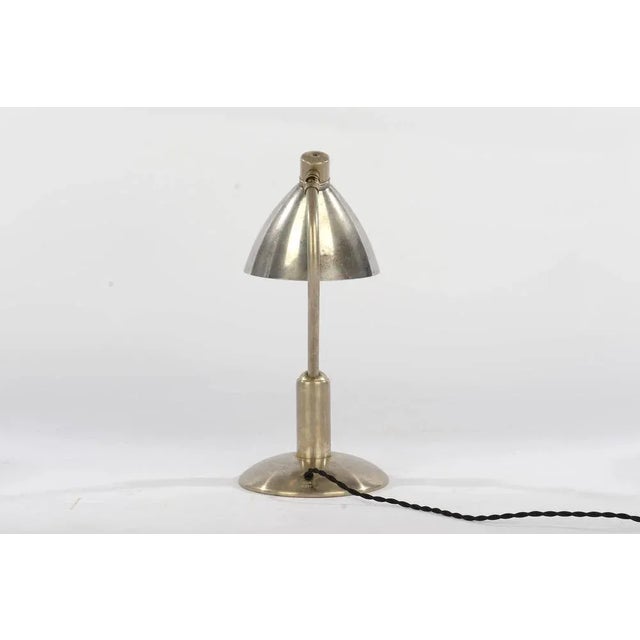 Bauhaus Functionalist Nickel Plated Desk Lamp IAS 5972 by Franta Anýž, 1930s For Sale - Image 4 of 8