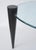 Black Mid Century Modern Kidney Shaped Glass Coffee Table With Cone Legs For Sale - Image 8 of 17