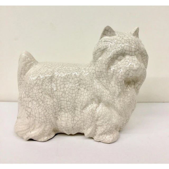 Pink Ceramic Artisan Yorkshire Terrier Statue For Sale - Image 8 of 8
