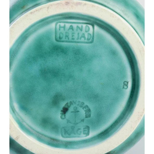 Gold Large Stoneware Argenta Series Vase by Wilhelm Kåge for Gustavsberg For Sale - Image 8 of 9