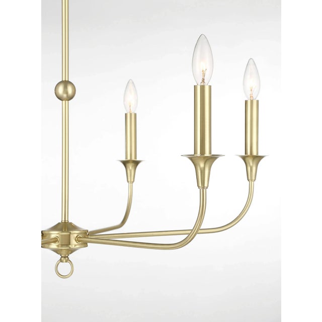 Charlotte 6-Arm Candle-Style Chandelier For Sale - Image 4 of 7