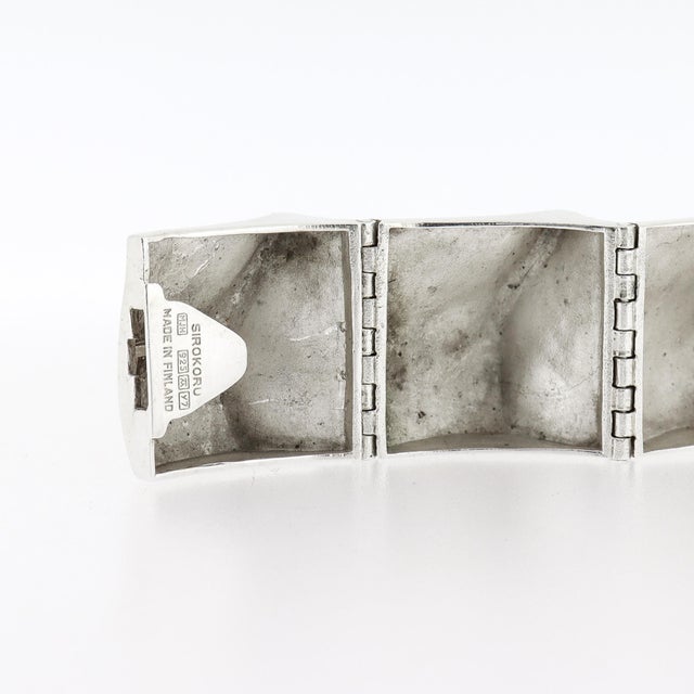 Finnish Modernist Matti Hyvärinen for Sirokoro Sterling Silver Link Bracelet For Sale - Image 18 of 18