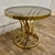 Metal Vintage Hollywood Regency Art Deco Tulip Milo Baughman Style Brass & Glass Table For Sale - Image 7 of 11