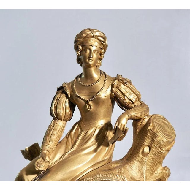 Fine french gilt clock, 19th centuryh. 44 w. 37 d. 12 cmh. 17.3 w. 14.5 d. 4.7 in