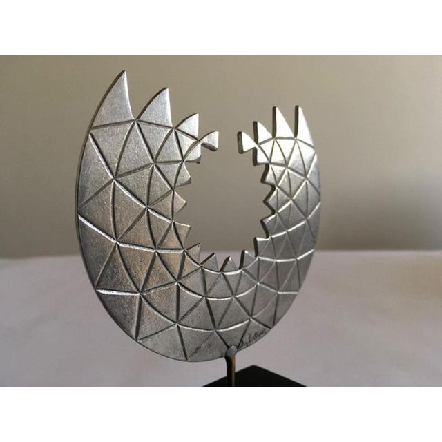 Italian Abstract Pewter Sculpture by Mirella Forlivesi, 1986 For Sale - Image 17 of 18