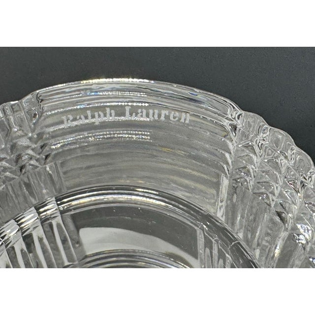 Glass Late 20th Century Ralph Lauren Glen Plaid Crystal Highball Beverage Glasses - Set of 4 For Sale - Image 7 of 7