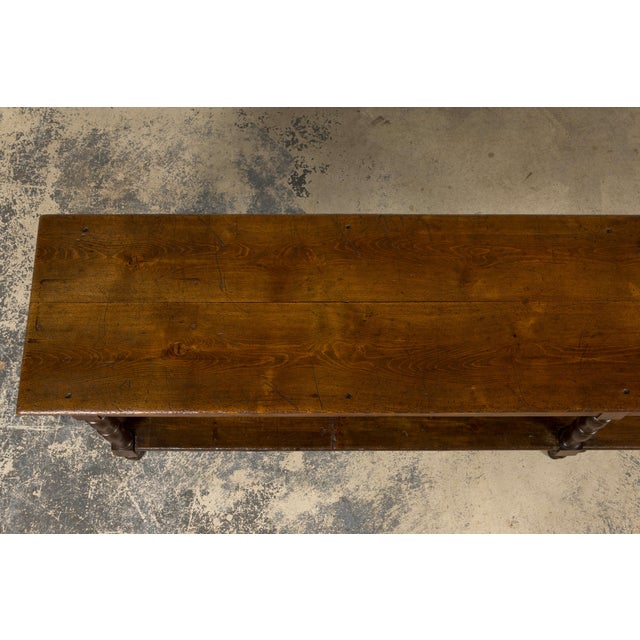 Mid 19th Century Mid 19th Century French Provincial Oak Draper’s Console Table For Sale - Image 5 of 18