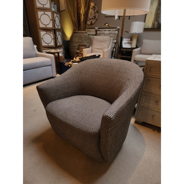 Mid-Century Modern Swivel Rocker Lounge Chair For Sale - Image 3 of 5