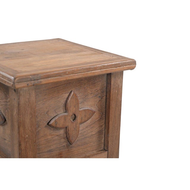 This Vintage Indian Teakwood Display Stand/Side Table is a versatile accent piece handcrafted in teakwood, featuring hand-...