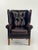Extra Handsome Vintage Mitchell Gold + Bob Williams Gustave Genuine Leather Wing Chair. The dark cognac or espresso brown...