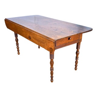 Mid 20th Century French Provincial Louis Philippe Period Fruitwood Drop-Leaf Table For Sale
