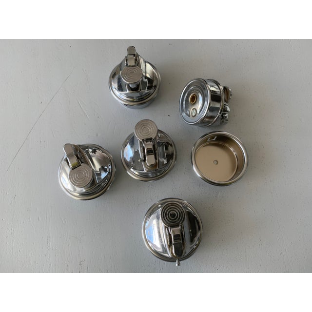 Silver Vintage Gas Lighters, 1980s, Set of 5 For Sale - Image 8 of 18