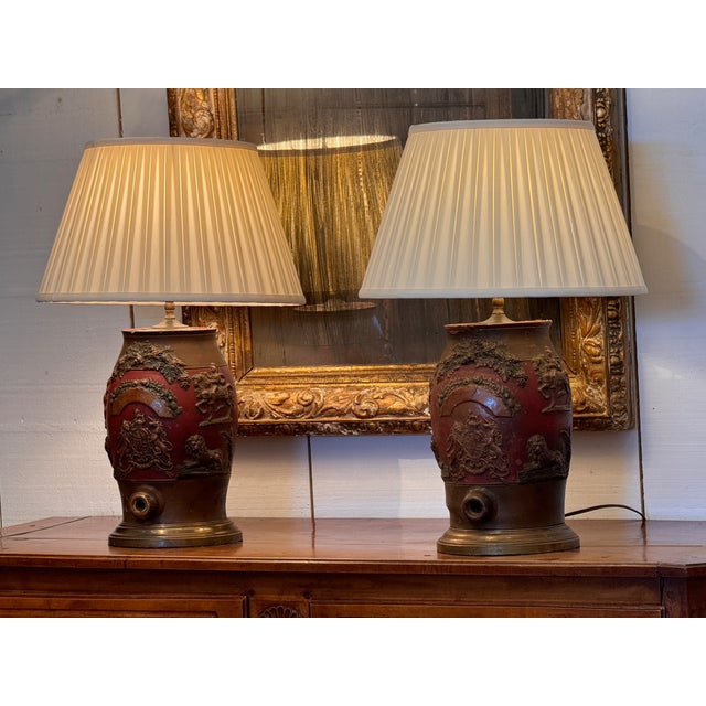 19th Century Whisky Cask Lamps - a Pair For Sale - Image 6 of 16