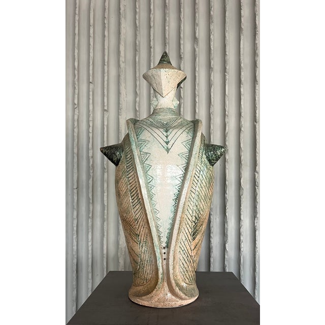 Large Sculptural Ceramic Chess Set from Maria Kenarova, Set of 32 For Sale - Image 14 of 18