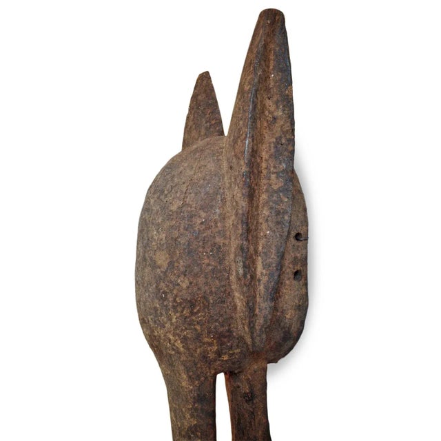 Tribal Antique Bamana Kona Zoomorphic Mask For Sale - Image 3 of 5