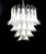 Vintage Clear and Milky White Murano Glass and Crystal Petals Chandelier, Italy, 1981 For Sale - Image 6 of 14