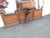 Brown 1920s Carved Tri Fold Vanity Makeup Dressing Table and Stool 6454 For Sale - Image 8 of 18