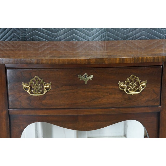 Vintage Harden Furniture Solid Cherry Federal Style Bowfront Buffet Sideboard For Sale - Image 18 of 18
