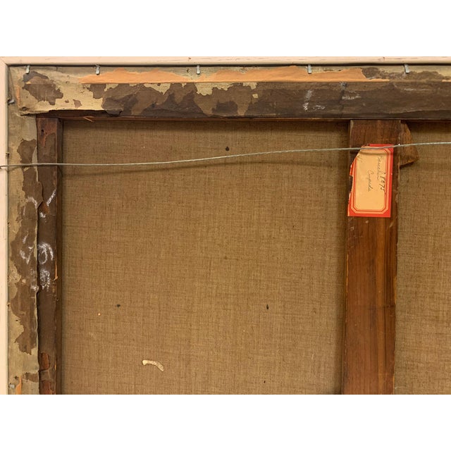 Textile 19th C. French Oil on Canvas Painting of Cupids Playing For Sale - Image 7 of 8