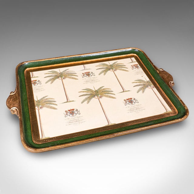 1970s Pair of Vintage Florentine Serving Trays, Italianate Afternoon Tea Platter, 1970 For Sale - Image 5 of 10