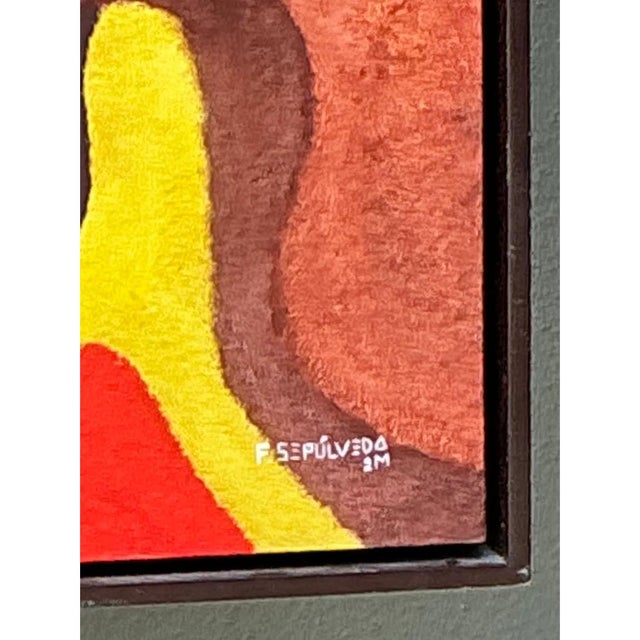 Vintage Original Abstract Oil on Canvas For Sale In West Palm - Image 6 of 12