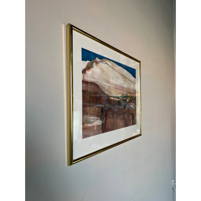 For your consideration we are presenting for sale this fantastic Vintage Impressionist Abstract landscape watercolor...