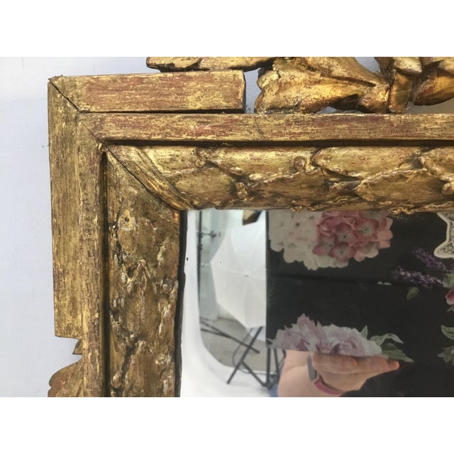 18th Century French Louis XVI Gilt Wood Pier Mirror For Sale In Providence - Image 6 of 13