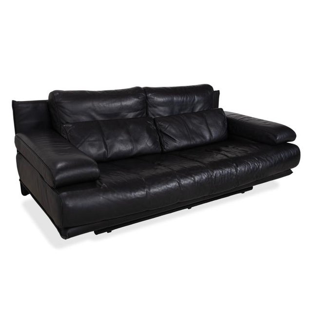 Modern Model 6500 2-Seater Sofa in Black Leather from Rolf Benz For Sale - Image 3 of 17