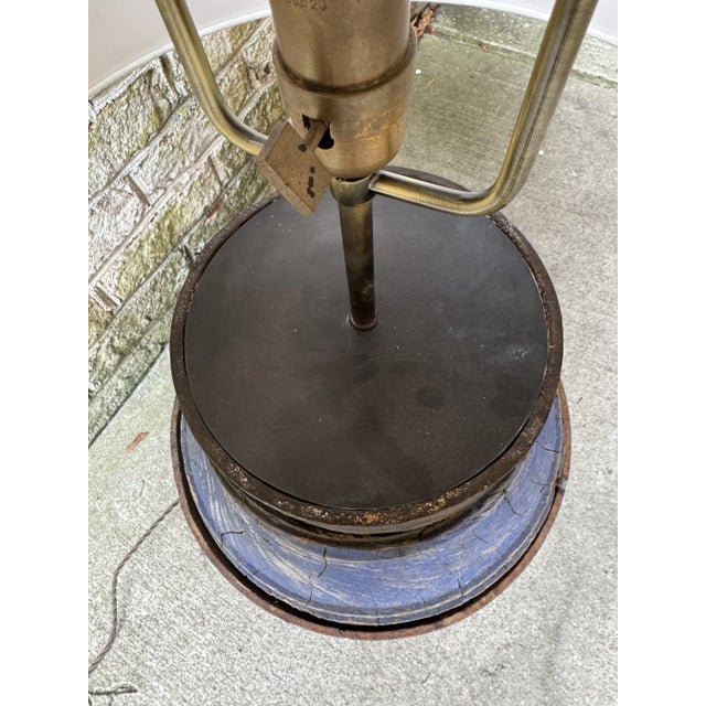 Vintage Wagon Wheel Table Lamp For Sale - Image 9 of 12