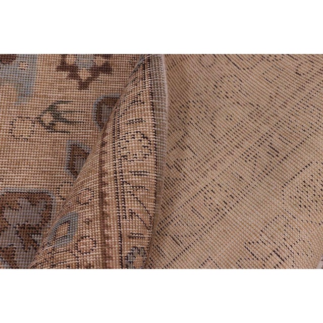 Slate Gray Boho Chic Retro Vintage Gray/Tan Wool Rug - 7'10'' X 10'7'' For Sale - Image 8 of 10