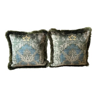 Green and Blue Custom Pillows For Sale