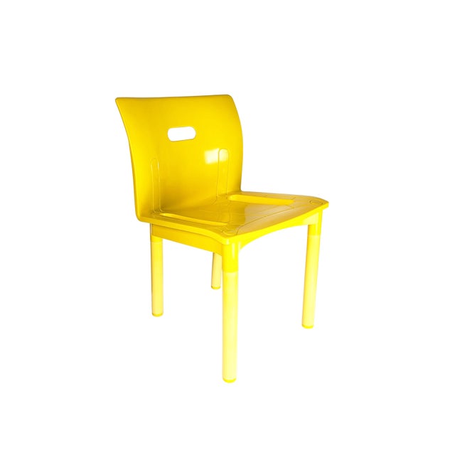 Yellow Plastic K 4860 Chair by A. Castelli Ferrieri for Kartell, 1978 For Sale - Image 10 of 10