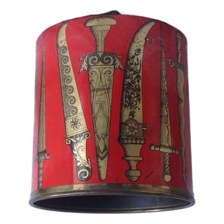Wastepaper Basket by Piero Fornasetti, 1970s For Sale