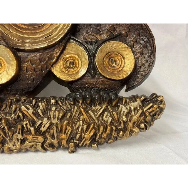 Mid Century Owl Wall Sculpture For Sale - Image 14 of 18