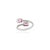 Metal Edwarding Style 14k Gold 1.68 Ct Pink Sapphire Daimond Open Bypass Ring Size 5 For Sale - Image 7 of 14