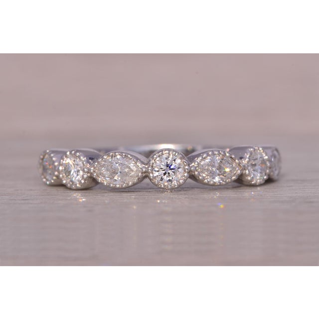 The Edam: Marquise Brilliant Cut and Round Brilliant Cut Alternating Band For Sale - Image 9 of 11