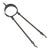 Antique Brass and Copper Tone Fire Tongs or Coal Tool For Sale