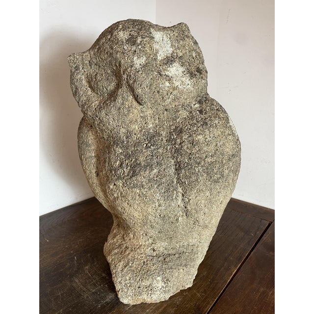 Large Owl Garden Ornament in Reconstituted Stone, 1950s For Sale - Image 13 of 13