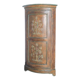 Single-Door Corner Cabinet in Wood For Sale