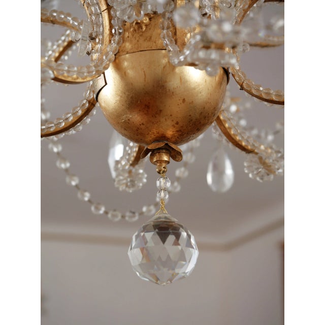 Glass Italian Crystal Chandelier Mechini Firenze For Sale - Image 7 of 16