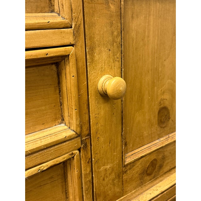 Rustic Scrubbed Pine Farmhouse Chest of Drawers For Sale - Image 10 of 12