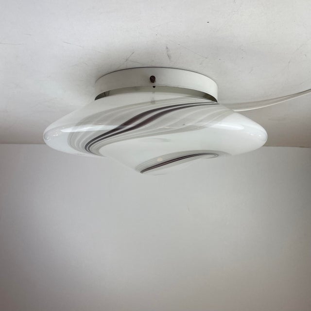 1980s Murano Ceiling Lamp in the style of Tagliapietras, Italy, 1980s For Sale - Image 5 of 8