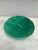 Green Majolica Leaf Plate signed Gien Primefleur circa 1950.