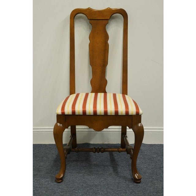 Set of 4 Broyhill Furniture Solid Cherry Traditional Style Dining Side Chairs 7885-81 For Sale In Kansas City - Image 6 of 13