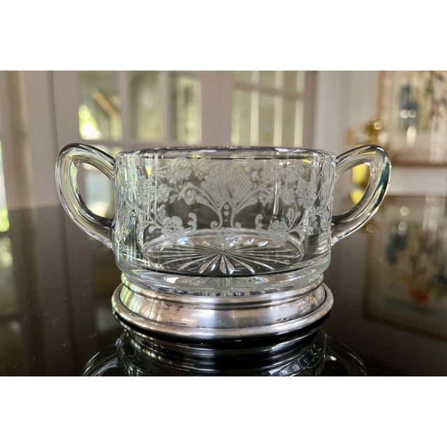 Vintage Duncan & Miller First Love Sugar and Creamer For Sale - Image 4 of 12