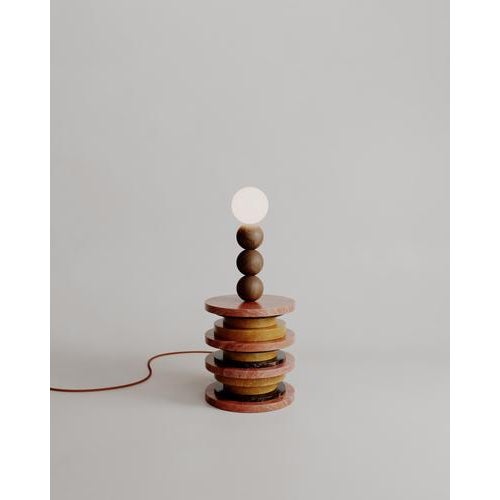 Limited Edition, Stacked Silhouette Marble Sun Bedside Table Lamp By Esther Knopfler Dimensions: Dia. 50 x H 116 cm...